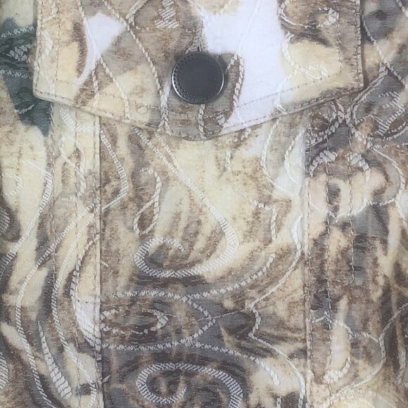 Vintage Analogy Beige Floral Embroidered Button Down Jacket. Women's - Size S - Picture 4 of 10